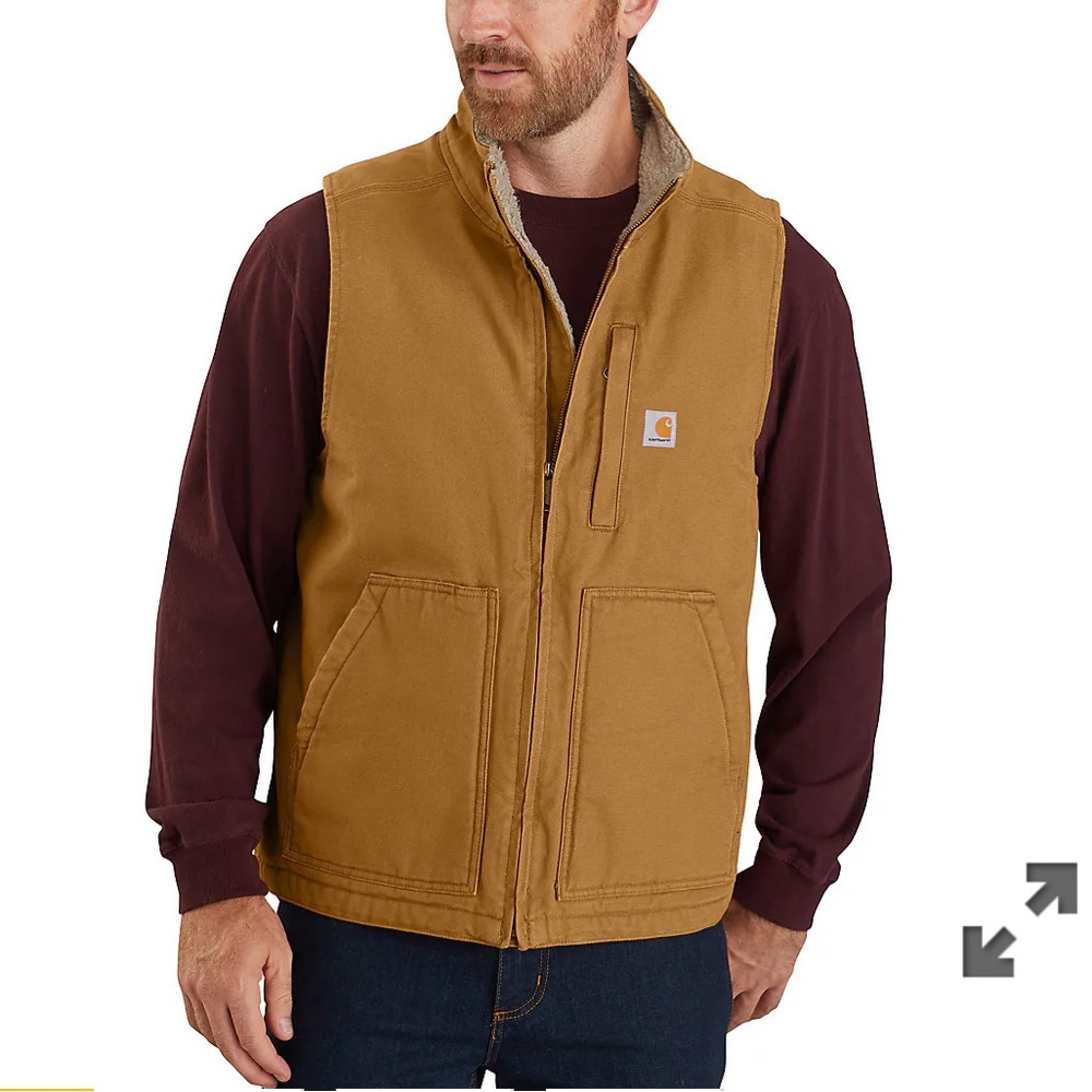 Carhartt Vest - WASHED DUCK MOCK-NECK VEST